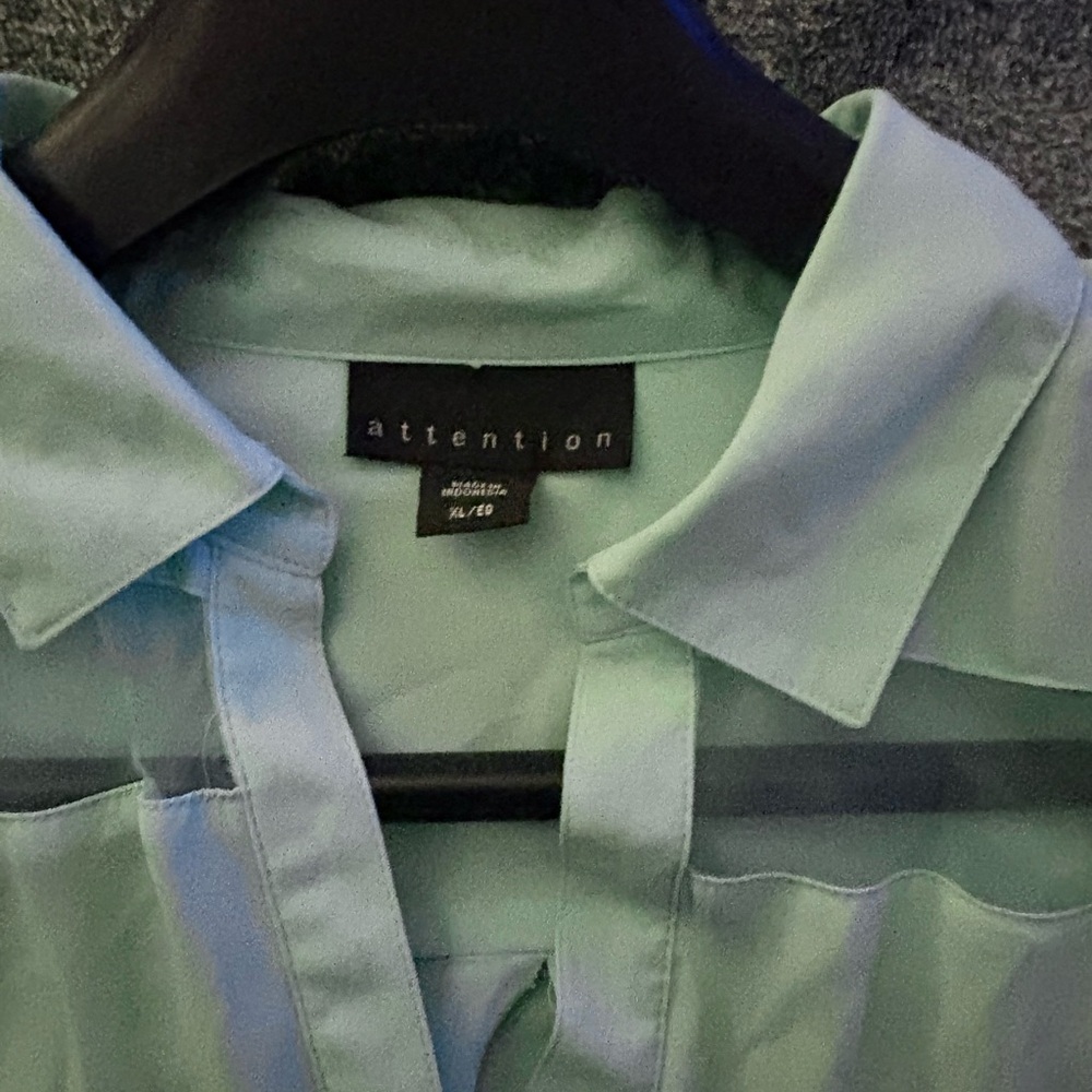 Attention Mint Green Button-Up Shirt